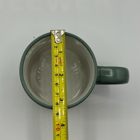 Thyme & Table Ceramic Mug Green Geometric Print Gold And White - Picture 8 of 8